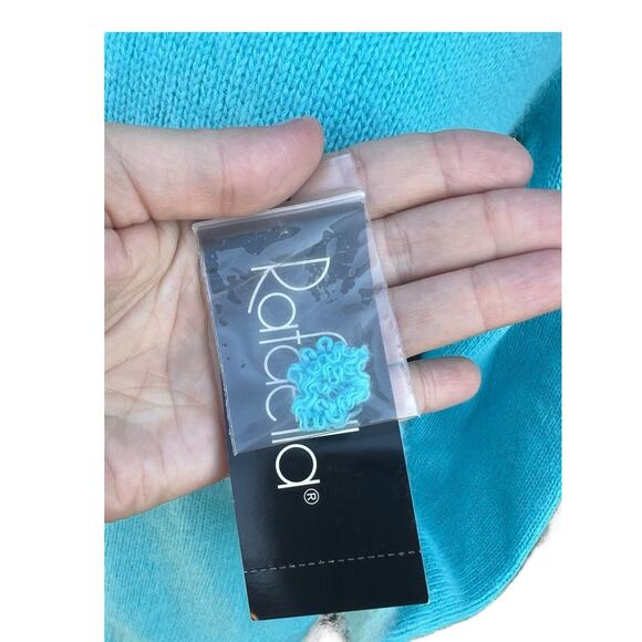 VTG Rafaella Angora Sweater Lambswool S Blue Cowl Neck Y2K 90s Quiet Luxury - Picture 4 of 9